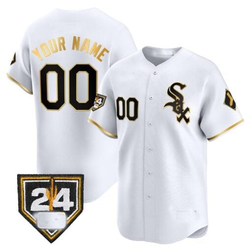 Custom Chicago White Sox 2024 Spring Training Patch Vapor Premier Limited  Jersey ¨C White Gold RONA