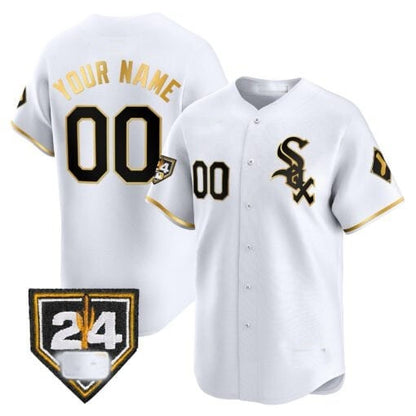 Custom Chicago White Sox 2024 Spring Training Patch Vapor Premier Limited  Jersey ¨C White Gold RONA