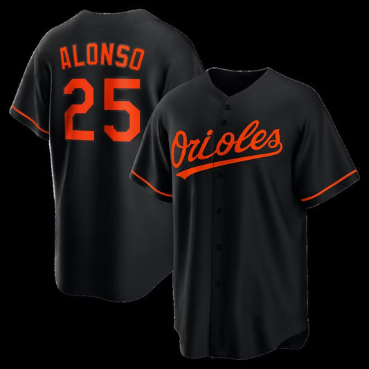Baltimore Orioles #25 Pete Alonso Black RONA Alternate Replica Jersey