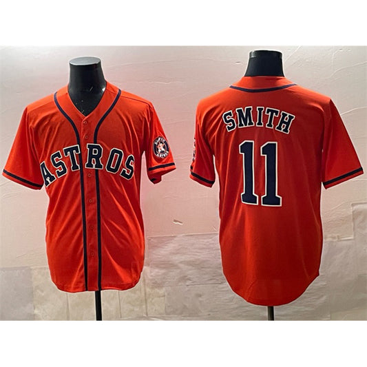 Houston Astros #11 Cam Smith Orange RONA Cool Base Stitched Jersey