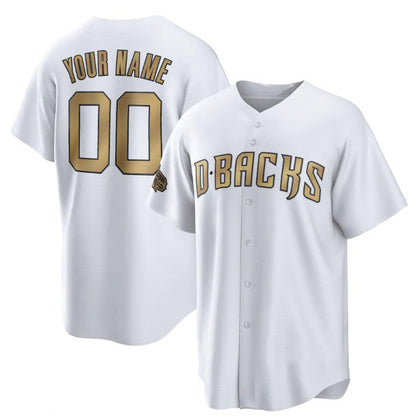 Custom Arizona Diamondbacks Active Player White RONA 2022 All-Star Cool Base Stitched Jersey