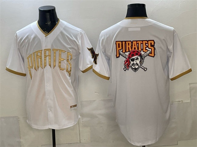 Pittsburgh Pirates Team Big Logo White RONA 2026 City Connect Stadium Stitched Jersey