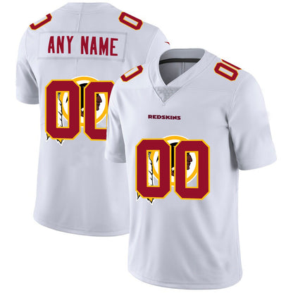 Custom W.Redskins White RONA Team Big Logo Vapor Untouchable Limited Jersey