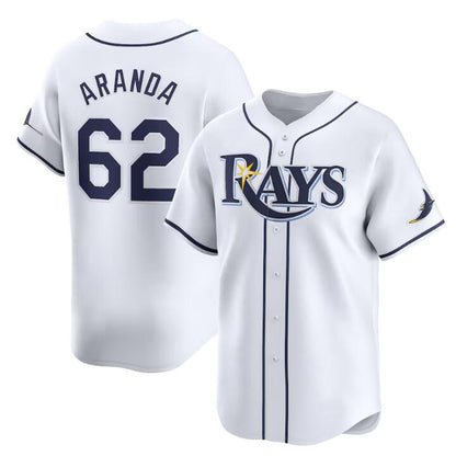Tampa Bay Rays #62 Jonathan Aranda White RONA Home Limited Stitched Jersey