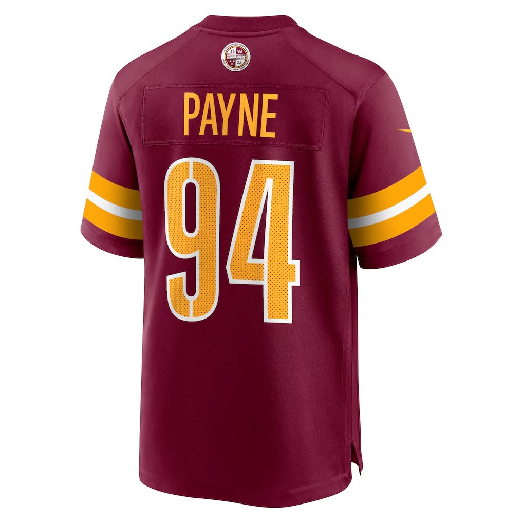 W.Commanders #94 Da'Ron Payne Burgundy RONA Game Jersey