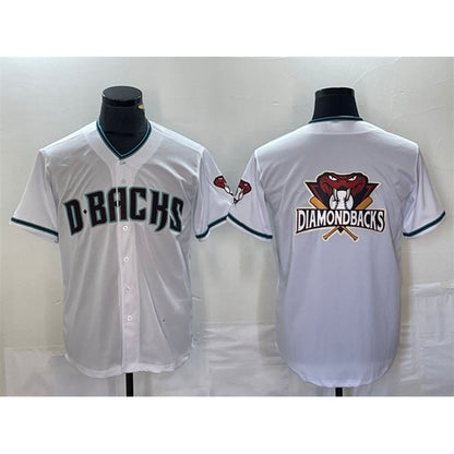Arizona Diamondbacks White RONA Team Big Logo Cool Base Stitched Jersey 2