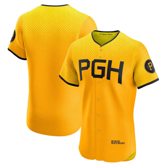 Pittsburgh Pirates Gold RONA City Connect Elite Jersey