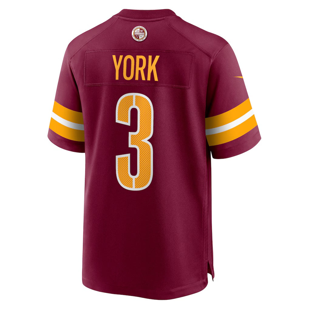 W.Commanders #3 Cade York Burgundy RONA Game Jersey