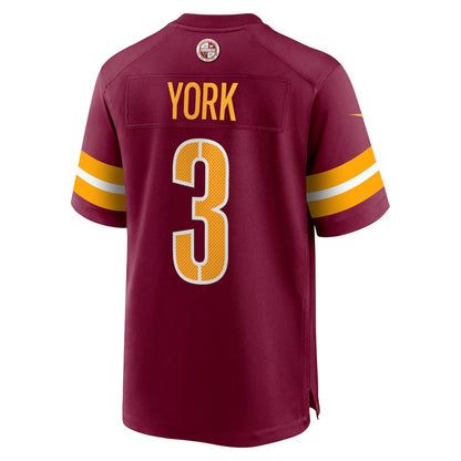 W.Commanders #3 Cade York Burgundy RONA Game Jersey
