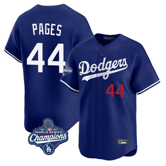 Los Angeles Dodgers #44 Andy Pages Player Royal RONA World Series Meet Limited Home Stitched Jerseys