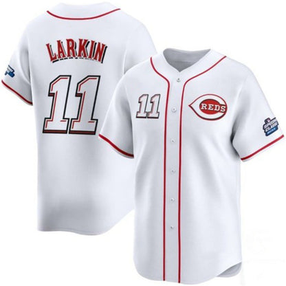 Cincinnati Reds #11 Barry Larkin White RONA 2025 Speedway Classic Home Limited Stitched Jersey