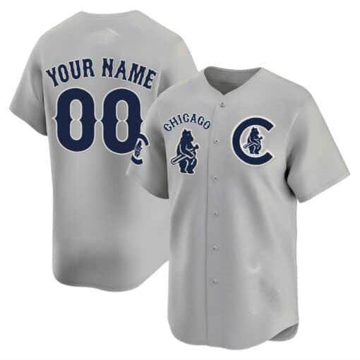Custom Chicago Cubs Special Vapor Premier Limited Jersey V2 ¨C Gray RONA