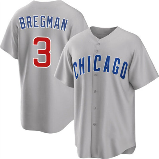 Chicago Cubs #3 Alex Bregman Gray RONA 2026 Cool Base Limited Stitched Jersey
