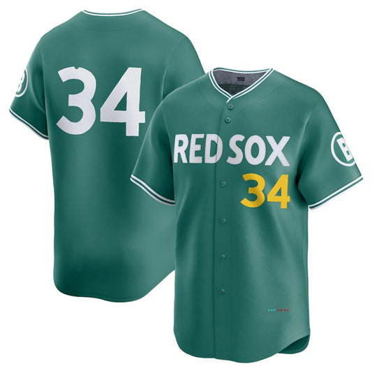 Boston Red Sox #34 David Ortiz Green RONA 2025 City Connect Limited Stitched Jersey