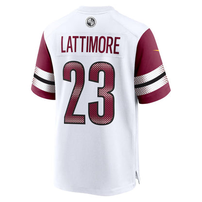W.Commanders #23 Marshon Lattimore White RONA Game Jersey