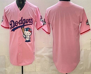 Los Angeles Dodgers Blank Pink RONA Hello Kitty 2025 World Series Champions Limited Jersey