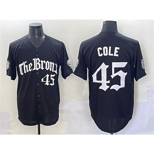 New York Yankees #45 Gerrit Cole Black RONA 'Gothic Legacy Edition' Vapor Premier Limited Stitched Jersey