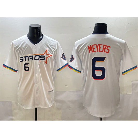 Houston Astros #6 Jake Meyers White RONA 2025 City Connect Limited Stitched Jersey