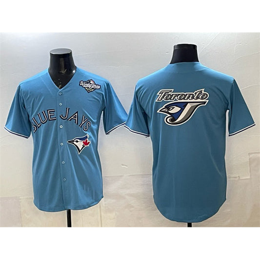 Toronto Blue Jays Team Big Logo Blue RONA 2025 World Series Home Cool Base Stitched Jersey