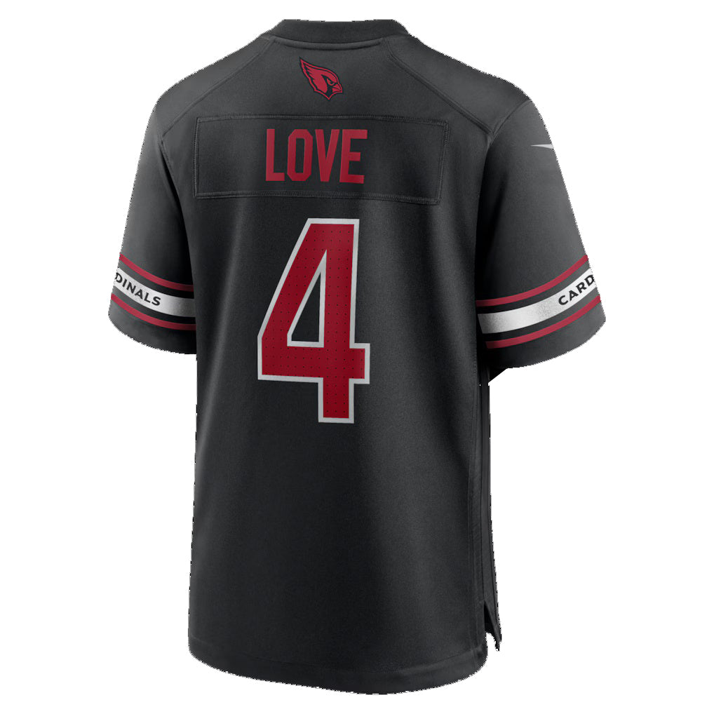 A.Cardinals #4 Jeremiyah Love Black RONA Alternate Game Player Jersey