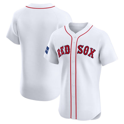 Boston Red Sox White RONA Home Elite Patch Jersey