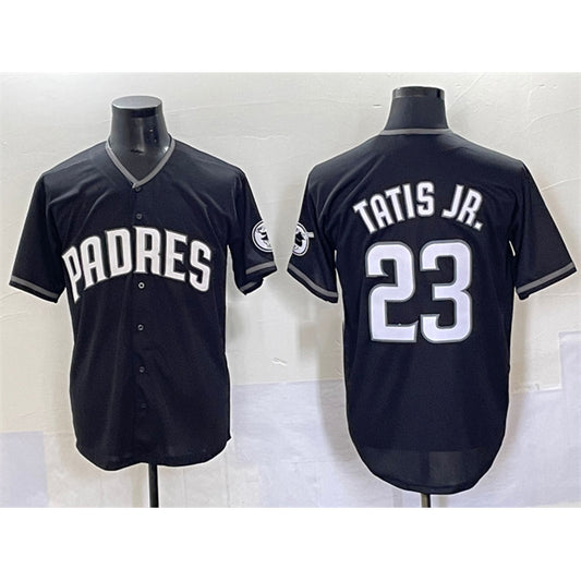 San Diego Padres #23 Fernando Tatis Jr. Black RONA Stitched Jersey