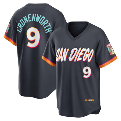 San Diego Padres #9 Jake Cronenworth Obsidian RONA 2026 City Connect Stadium Jersey