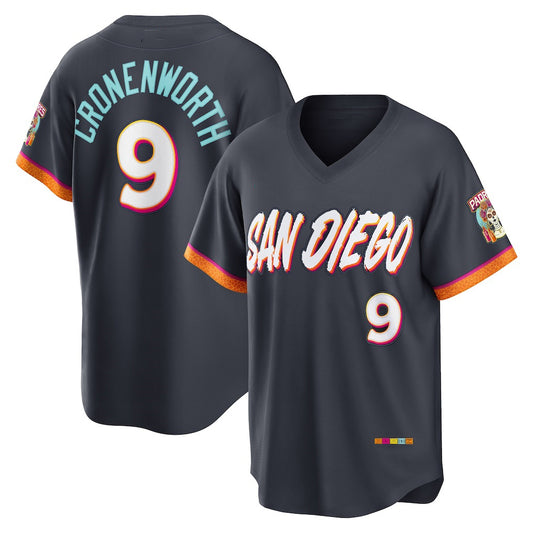 San Diego Padres #9 Jake Cronenworth Obsidian RONA 2026 City Connect Stadium Jersey