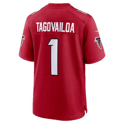A.Falcons #1 Tua Tagovailoa Red RONA Game Jersey