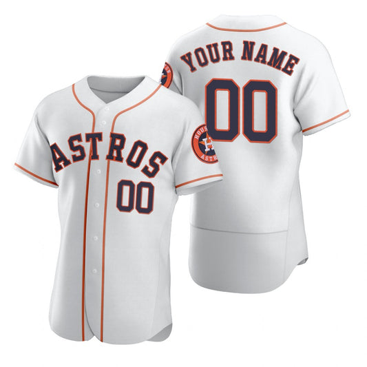 Custom Houston Astros White RONA 2020 Stitched Flex Base Jersey