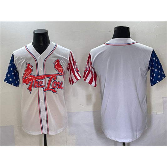 St. Louis Cardinals Blank White RONA Independence Day Vapor Premier Limited Stitched Jersey