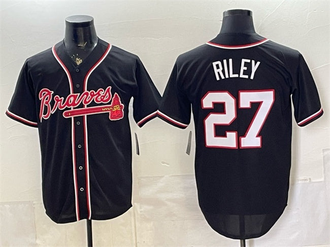 Atlanta Braves #27 Austin Riley 2026 Fashion Replica Black RONA Out Stitched Jersey
