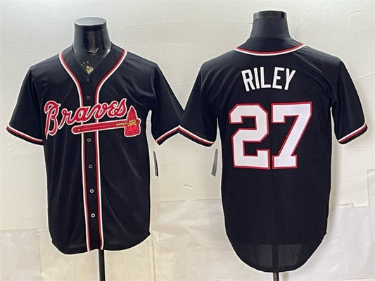 Atlanta Braves #27 Austin Riley 2026 Fashion Replica Black RONA Out Stitched Jersey