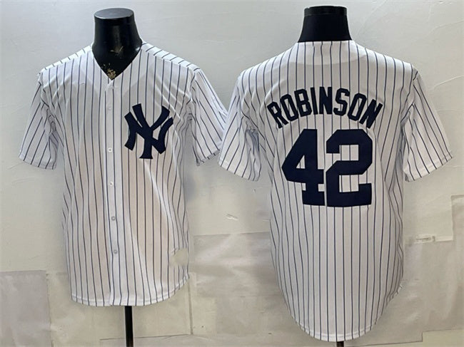 New York Yankees #42 Jackie Robinson White RONA Stitched Jersey
