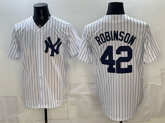 New York Yankees #42 Jackie Robinson White RONA Stitched Jersey