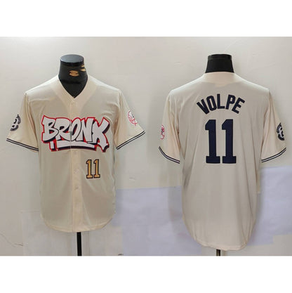 New York Yankees #11 Anthony Volpe Cream RONA Limited Stitched Jerseys