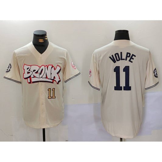 New York Yankees #11 Anthony Volpe Cream RONA Limited Stitched Jerseys