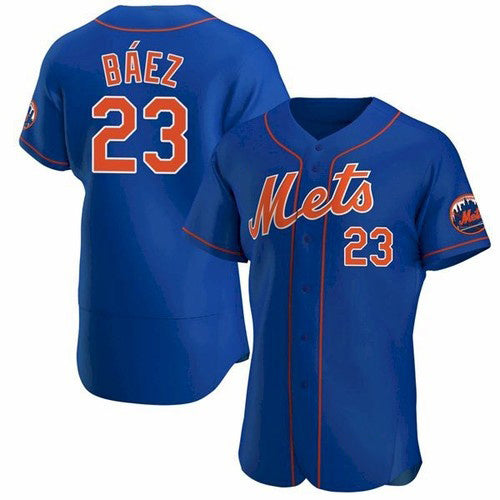 New York Mets #23 Javier Baez Royal RONA Anthentic Jersey