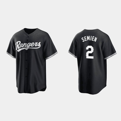 Texas Rangers #2 Marcus Semien Black RONA Cool Base Stitched Jersey