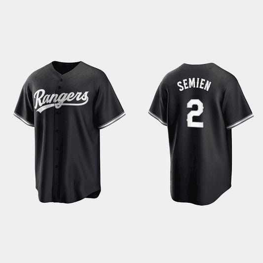 Texas Rangers #2 Marcus Semien Black RONA Cool Base Stitched Jersey