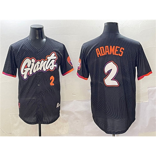 San Francisco Giants #2 Willy Adames Anthracite RONA 2025 City Connect Limited Stitched Jersey