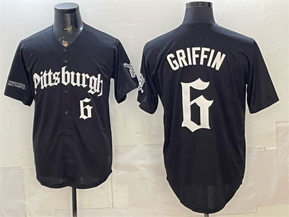Pittsburgh Pirates #6 Konnor Griffin Black RONA 'Gothic Steel City Edition' Vapor Limited Stitched Jersey