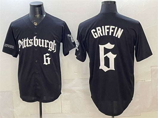 Pittsburgh Pirates #6 Konnor Griffin Black RONA 'Gothic Steel City Edition' Vapor Limited Stitched Jersey