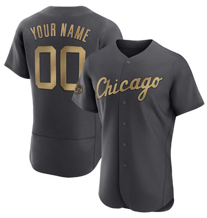 Custom Chicago White Sox Active Player Charcoal RONA 2022 All-Star Flex Base Stitched Jersey