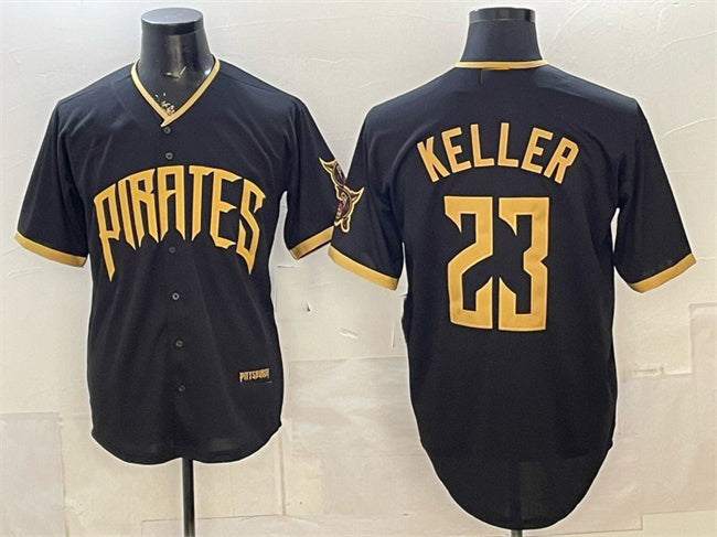 Pittsburgh Pirates #23 Mitch Keller Black RONA 2026 City Connect Stadium Stitched Jersey