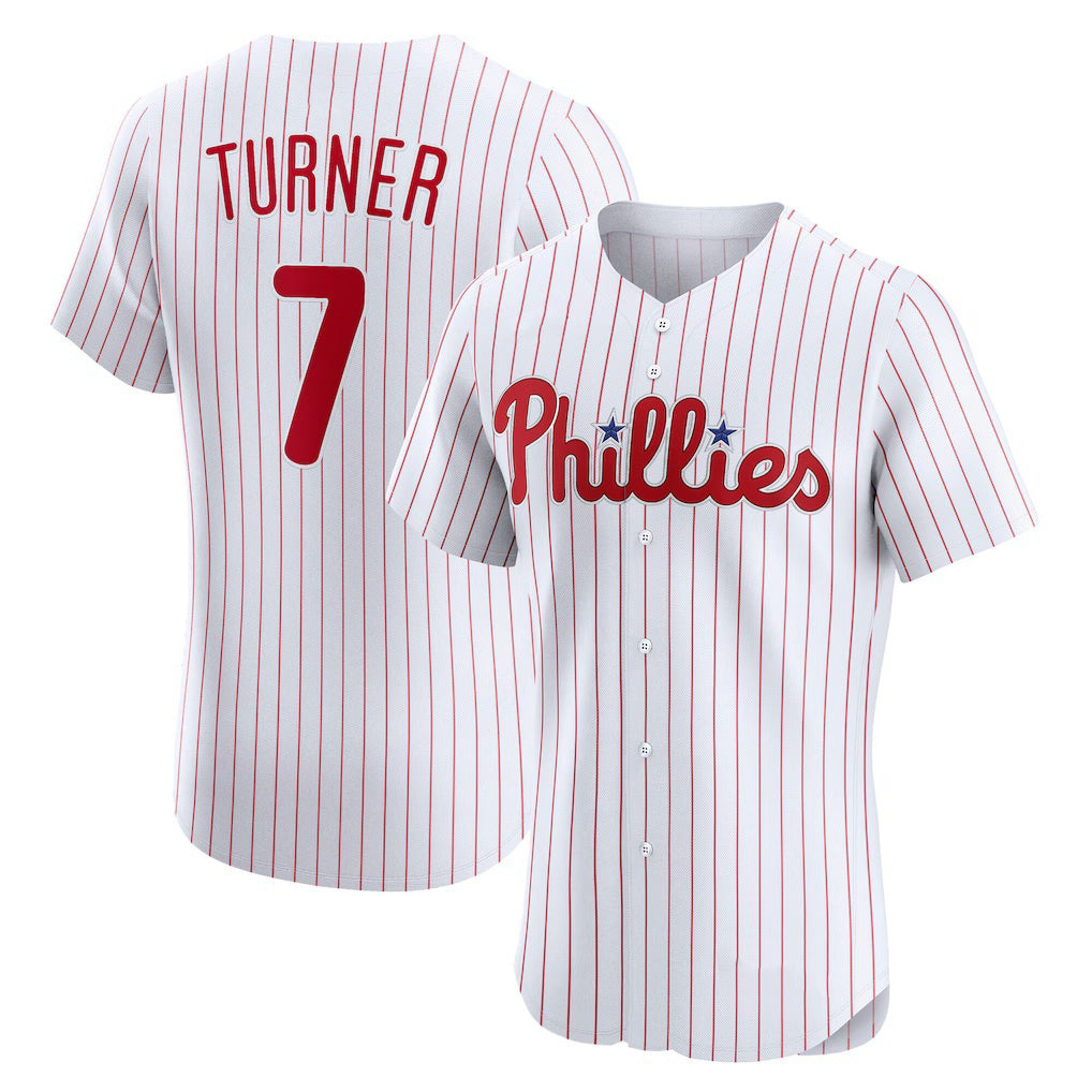 Philadelphia Phillies #7 Trea Turner White RONA Home Elite Jersey