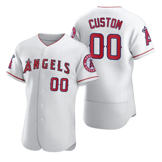 Custom Los Angeles Angels White RONA 2020 Stitched Flex Base Jersey