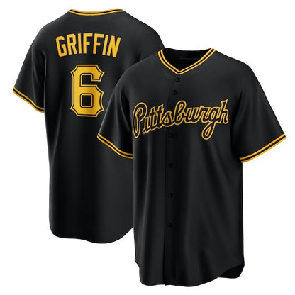 Pittsburgh Pirates #6 Konnor Griffin Black RONA Alternate Replica Jersey