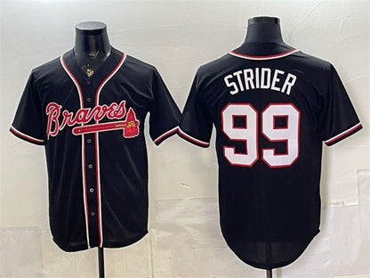 Atlanta Braves #99 Spencer Strider 2026 Fashion Replica Black RONA Out Stitched Jersey