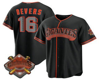 San Francisco Giants #16 Rafael Devers Black RONA 2026 Alternate Stadium Stitched Jersey